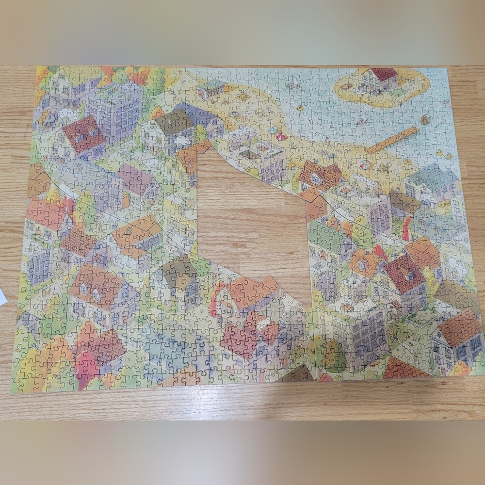 Magic Puzzle Company The Sunny City Jigsaw Puzzle - Picture 5 of 7